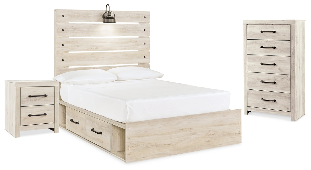Cambeck Whitewash Storage Youth Platform Bedroom Set with 4 Drawers from Ashley - Luna Furniture