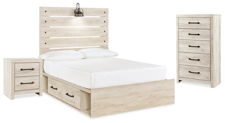 Cambeck Whitewash Storage Youth Platform Bedroom Set with 4 Drawers from Ashley Furniture - Luna Furniture