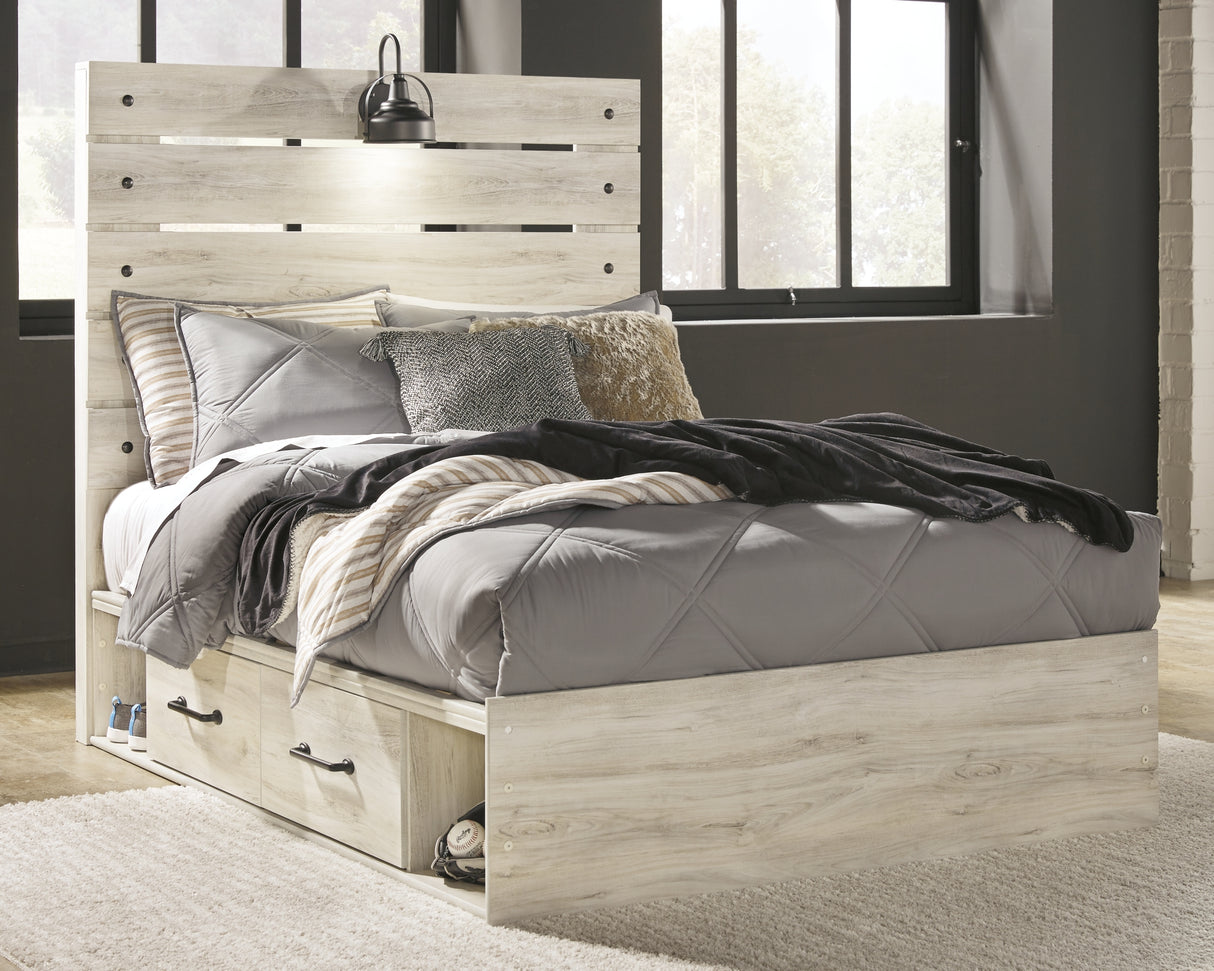Cambeck Whitewash Full Storage Platform Bed with 4 Drawers from Ashley Furniture - Luna Furniture
