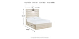 Cambeck Whitewash Full Storage Platform Bed with 4 Drawers from Ashley Furniture - Luna Furniture