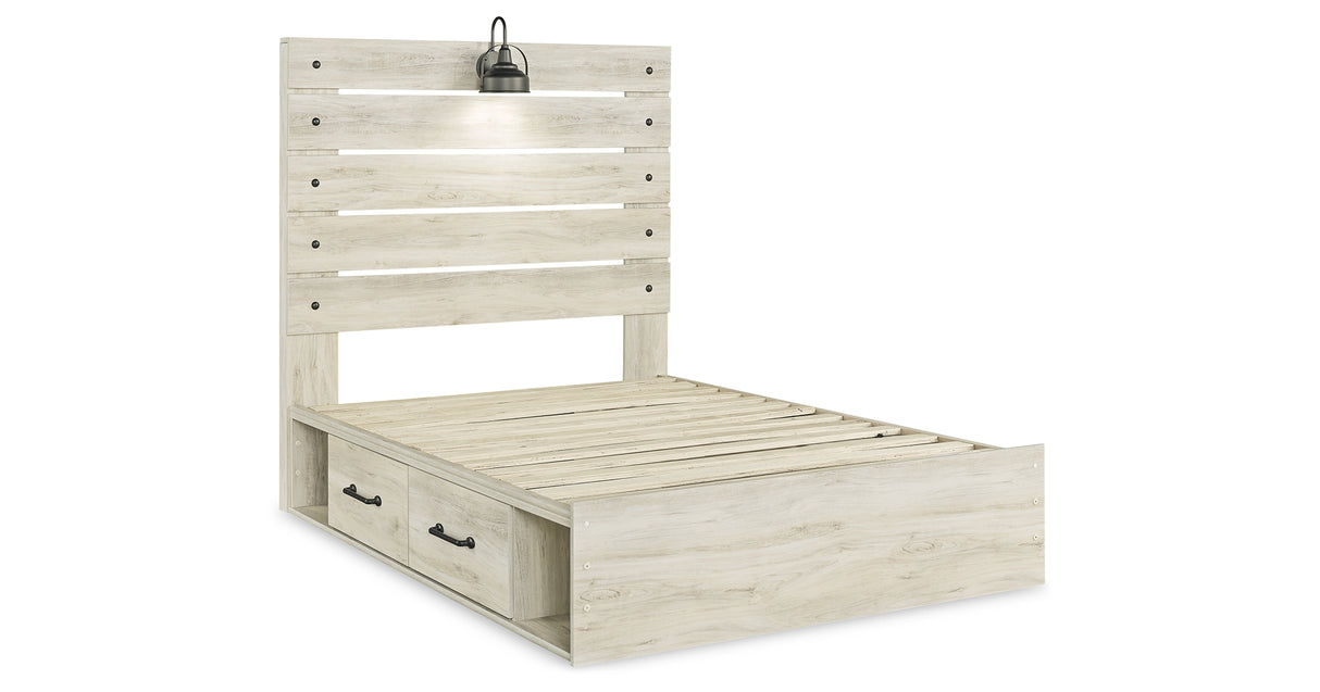 Cambeck Whitewash Full Storage Platform Bed with 4 Drawers from Ashley Furniture - Luna Furniture