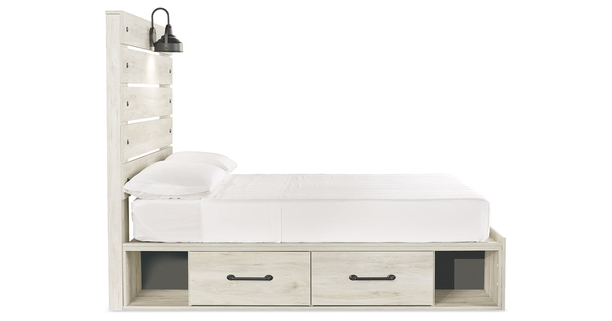 Cambeck Whitewash Full Storage Platform Bed with 4 Drawers from Ashley Furniture - Luna Furniture
