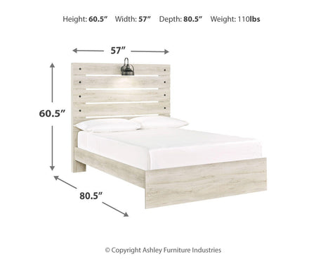 Cambeck Whitewash Full Panel Bed from Ashley Furniture - Luna Furniture