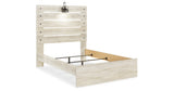 Cambeck Full Panel Bed with Mirrored Dresser, Chest and 2 Nightstands in Whitewash from Ashley Furniture - Luna Furniture