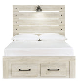 Cambeck Whitewash Full Panel Bed, Dresser, Mirror and Nightstand from Ashley Furniture - Luna Furniture