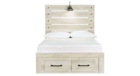 Cambeck Whitewash Full Panel Bed, Dresser and Nightstand from Ashley Furniture - Luna Furniture