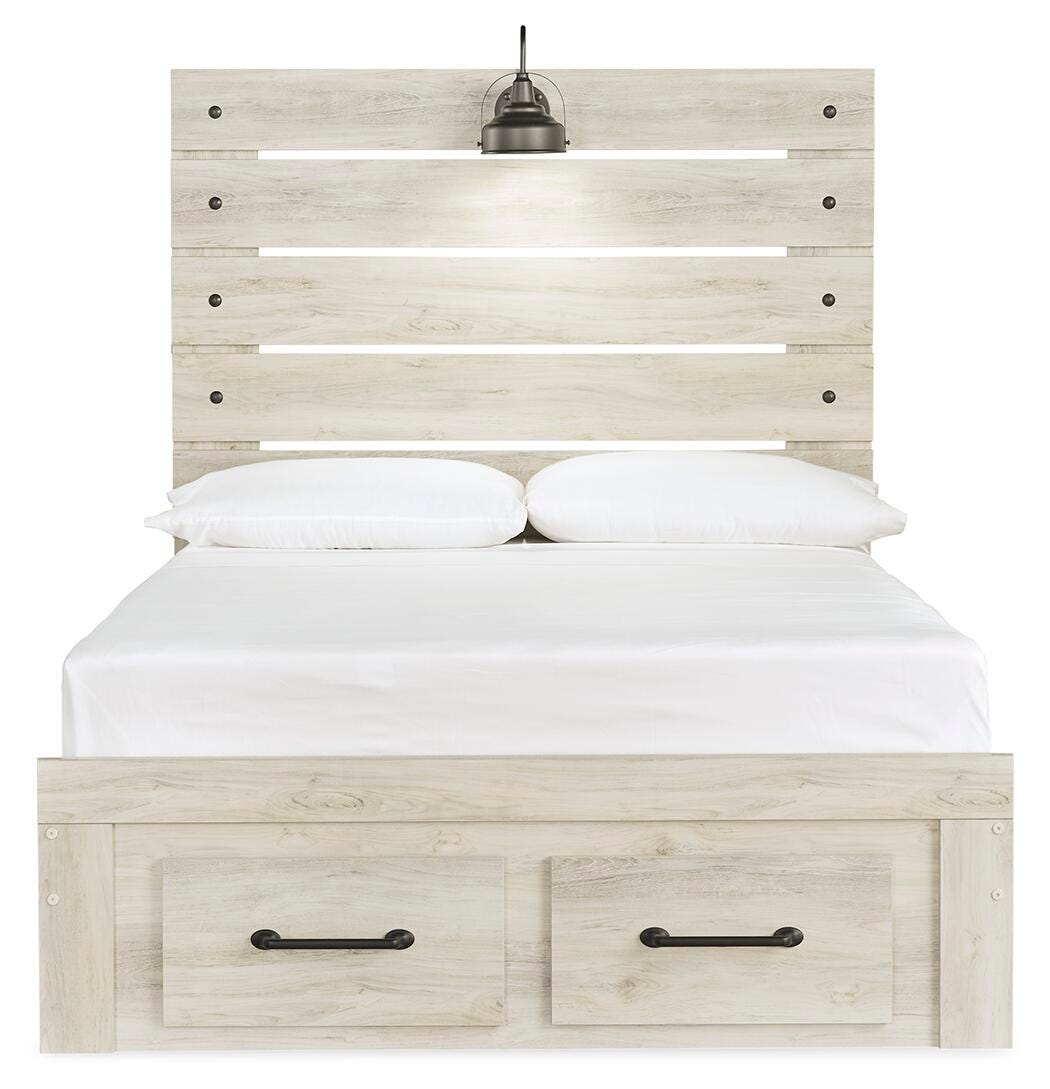 Cambeck Whitewash Full Panel Bed, Dresser and Nightstand from Ashley Furniture - Luna Furniture