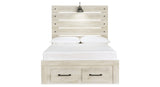 Cambeck Whitewash Full Storage Panel Bed from Ashley Furniture - Luna Furniture