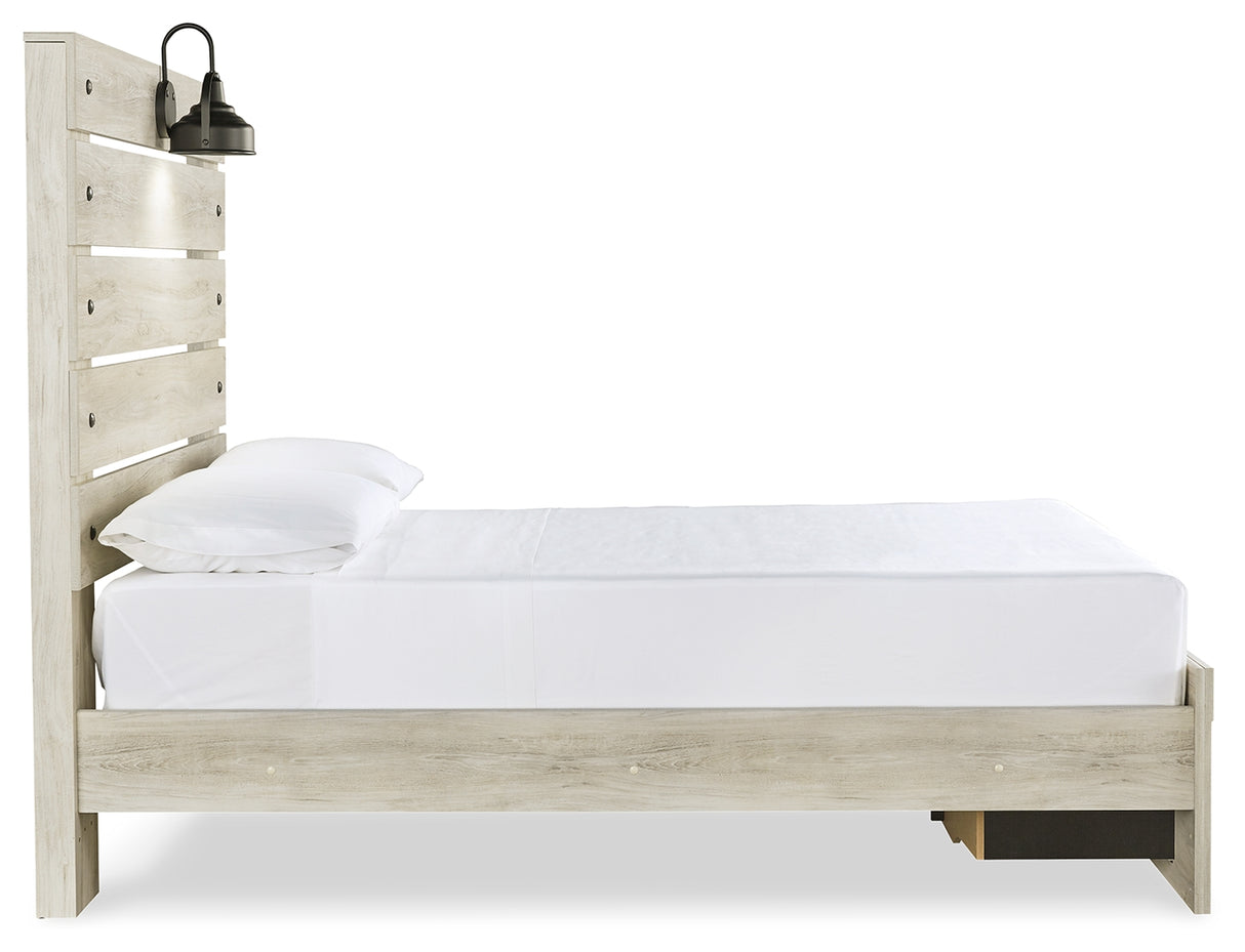 Cambeck Whitewash Full Panel Bed, Dresser, Mirror and Nightstand from Ashley Furniture - Luna Furniture