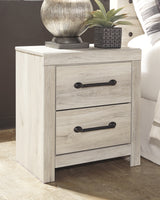 Cambeck Full Panel Bed with Mirrored Dresser, Chest and 2 Nightstands in Whitewash from Ashley Furniture - Luna Furniture