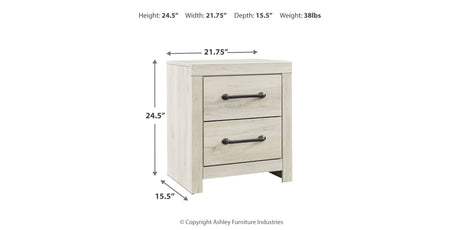 Cambeck Whitewash Queen Panel Storage Bed and 2 Nightstands from Ashley Furniture - Luna Furniture