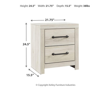 Cambeck Whitewash Queen Panel Storage Bed and 2 Nightstands from Ashley Furniture - Luna Furniture
