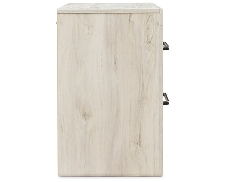 Cambeck Whitewash Queen Panel Storage Bed and 2 Nightstands from Ashley Furniture - Luna Furniture