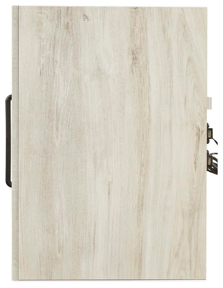Cambeck Whitewash Queen Panel Storage Bed and 2 Nightstands from Ashley Furniture - Luna Furniture