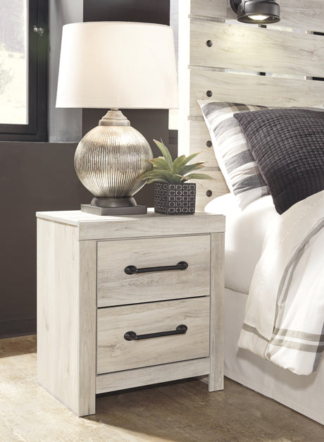 Cambeck Whitewash Queen Panel Storage Bed and 2 Nightstands from Ashley Furniture - Luna Furniture