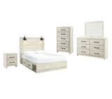 Cambeck Whitewash Storage Platform Bedroom Set with 4 Drawers from Ashley - Luna Furniture