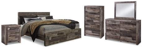 Derekson Multi Gray Storage Platform Bedroom Set from Ashley - Luna Furniture