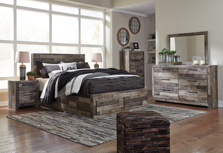Derekson Multi Gray Queen Storage Platform Bed with 6 Drawers from Ashley - Luna Furniture
