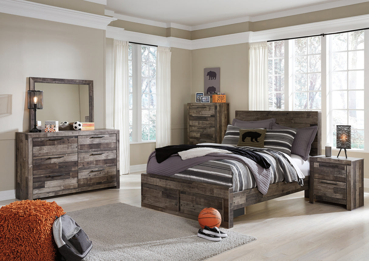 Derekson Multi Gray Full Panel Bed from Ashley Furniture - Luna Furniture