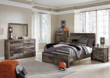 Derekson Multi Gray Full Storage Platform Bed from Ashley Furniture - Luna Furniture