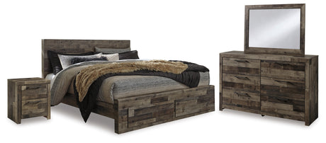 Derekson Multi Gray Storage Platform Bedroom Set from Ashley - Luna Furniture