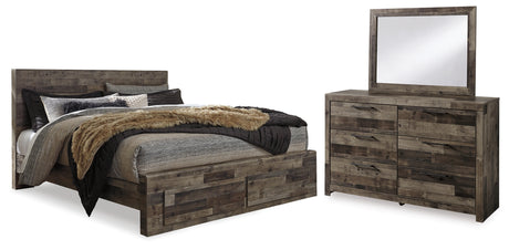Derekson Multi Gray Storage Platform Bedroom Set from Ashley - Luna Furniture
