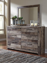 Derekson Multi Gray Dresser and Mirror from Ashley Furniture - Luna Furniture