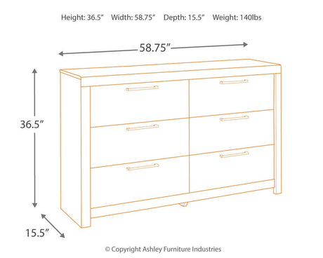 Derekson Multi Gray Dresser from Ashley Furniture - Luna Furniture