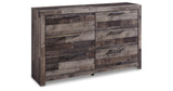 Derekson Full Panel Bed with 2 Storage Drawers with Dresser in Multi Gray from Ashley - Luna Furniture