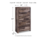 Derekson King Panel Bed with Mirrored Dresser and Chest in Multi Gray from Ashley Furniture - Luna Furniture