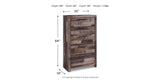 Derekson Multi Gray Full Panel Headboard, Chest and Nightstand from Ashley - Luna Furniture