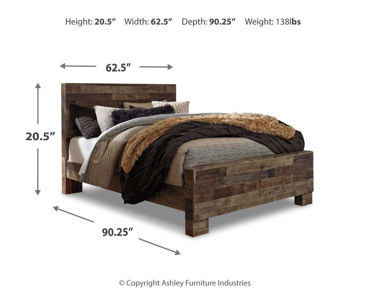 Derekson Multi Gray Queen Panel Bed from Ashley Furniture - Luna Furniture