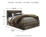 Derekson Multi Gray Queen Storage Platform Bed with 4 Drawers from Ashley Furniture - Luna Furniture