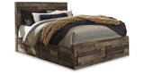 Derekson Multi Gray Queen Storage Platform Bed with 6 Drawers from Ashley - Luna Furniture