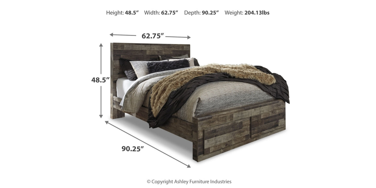 Derekson Multi Gray Queen Storage Bed and 2 Chests from Ashley - Luna Furniture