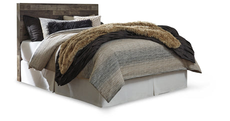 Derekson Multi Gray Queen Panel Headboard, Dresser, Mirror and Nightstand from Ashley - Luna Furniture