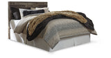 Derekson Queen/Full Panel Headboard Bed with Mirrored Dresser, Chest and Nightstand in Multi Gray from Ashley - Luna Furniture