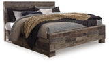Derekson Multi Gray King Storage Platform Bed with 2 Drawers from Ashley Furniture - Luna Furniture