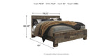 Derekson King Panel Bed with Mirrored Dresser and Chest in Multi Gray from Ashley Furniture - Luna Furniture