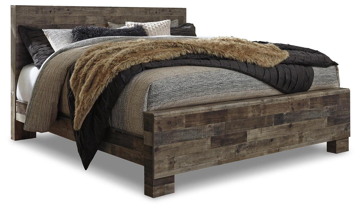 Derekson Multi Gray King Panel Bed from Ashley Furniture - Luna Furniture