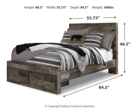 Derekson Multi Gray Storage Youth Platform Bedroom Set from Ashley Furniture - Luna Furniture
