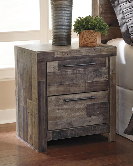 Derekson Multi Gray Nightstand from Ashley Furniture - Luna Furniture