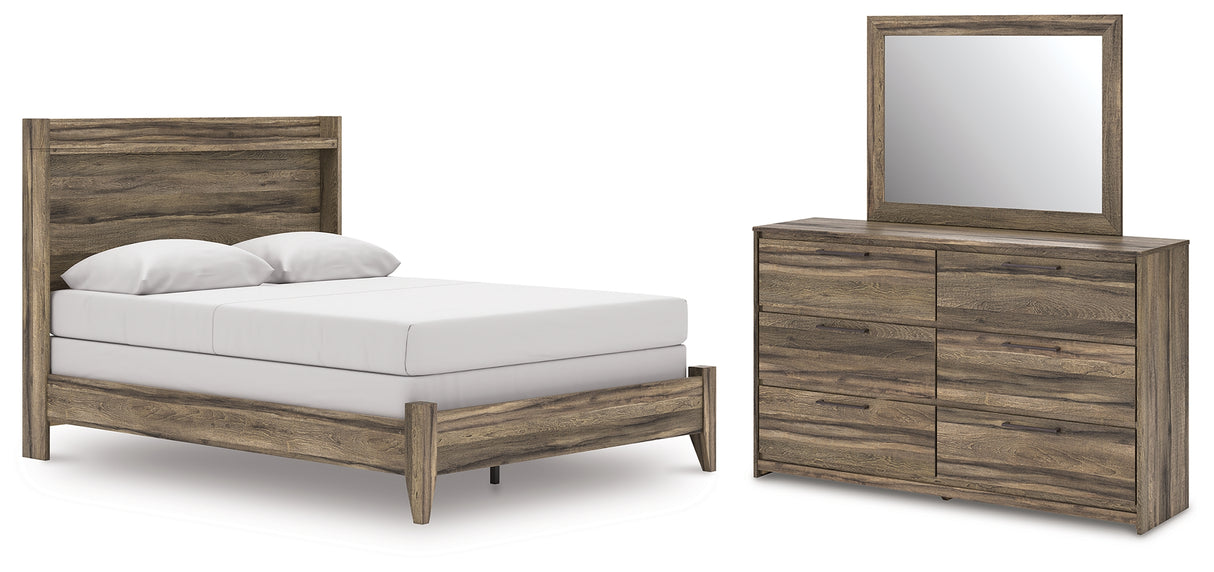 Elbrim Queen Panel Bed, Dresser and Mirror from Ashley Furniture - Luna Furniture