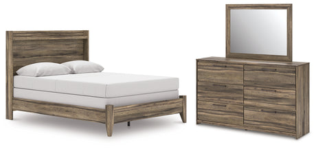 Elbrim Queen Panel Bed, Dresser and Mirror from Ashley Furniture - Luna Furniture