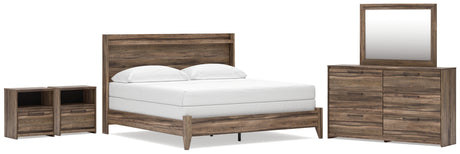 Elbrim King Panel Bed, Dresser, Mirror and 2 Nightstands from Ashley - Luna Furniture