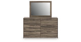 Elbrim King Panel Bed, Dresser, Mirror and 2 Nightstands from Ashley - Luna Furniture