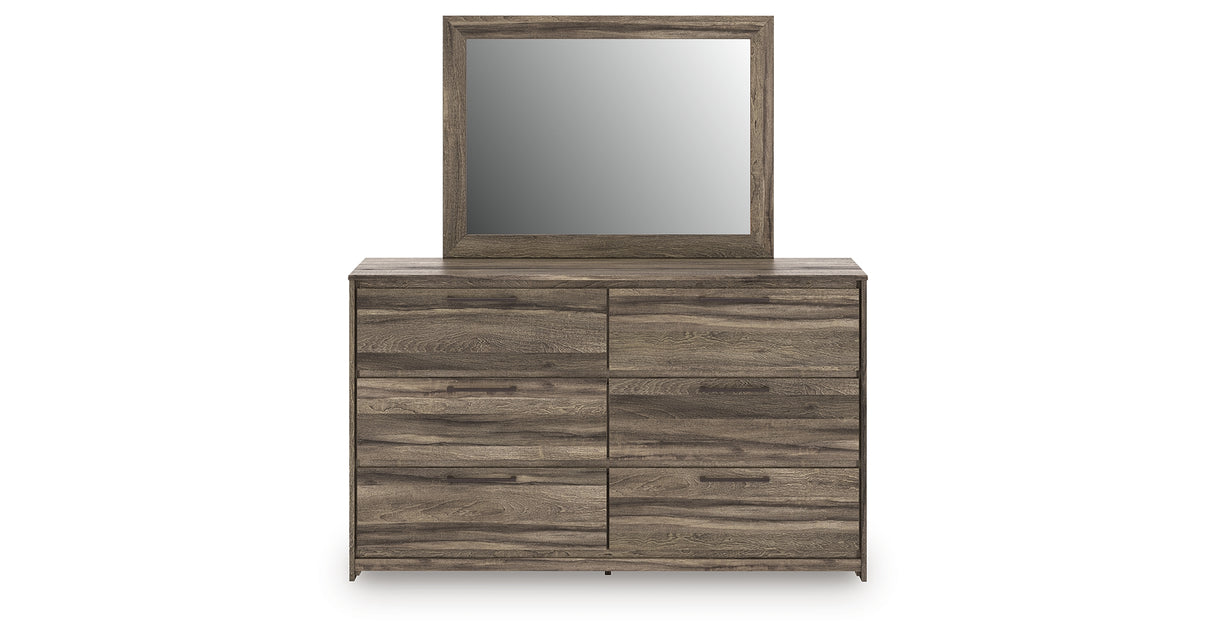Elbrim Queen Panel Storage Bed, Dresser and Mirror from Ashley Furniture - Luna Furniture