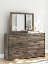 Elbrim Brown LED Storage Panel Bedroom Set with 6 Drawers from Ashley - Luna Furniture