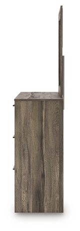 Elbrim Brown Queen Panel Bed, Dresser, Mirror and Nightstand from Ashley Furniture - Luna Furniture