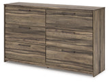 Elbrim Brown Queen Panel Storage Bed, Dresser and Nightstand from Ashley Furniture - Luna Furniture